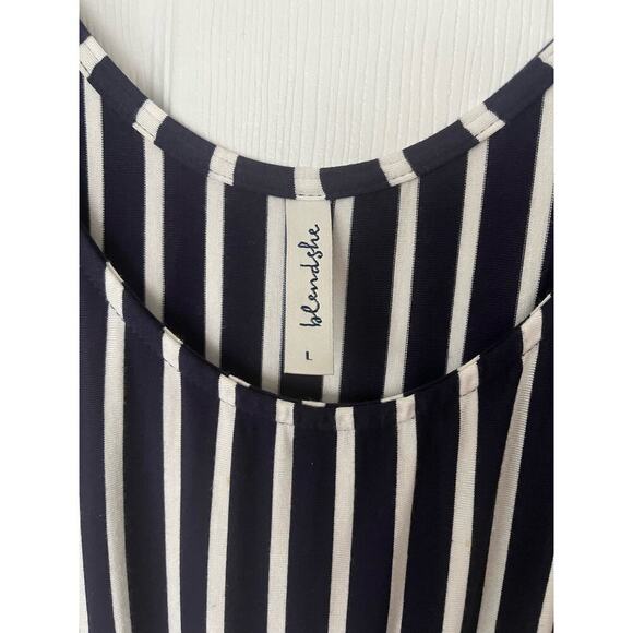 ASOS Blend She Black & White Stripe Maxi Dress Size Large - Picture 9 of 11